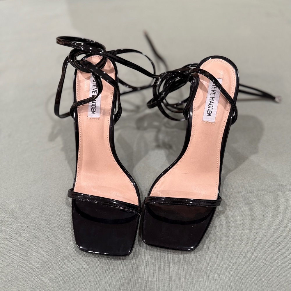 Steve Madden Uplift Square Toe Wrap Up Patent Lea… - image 2